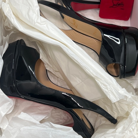 Christian Louboutin  lady peep sling size 38 - Picture 3 of 7